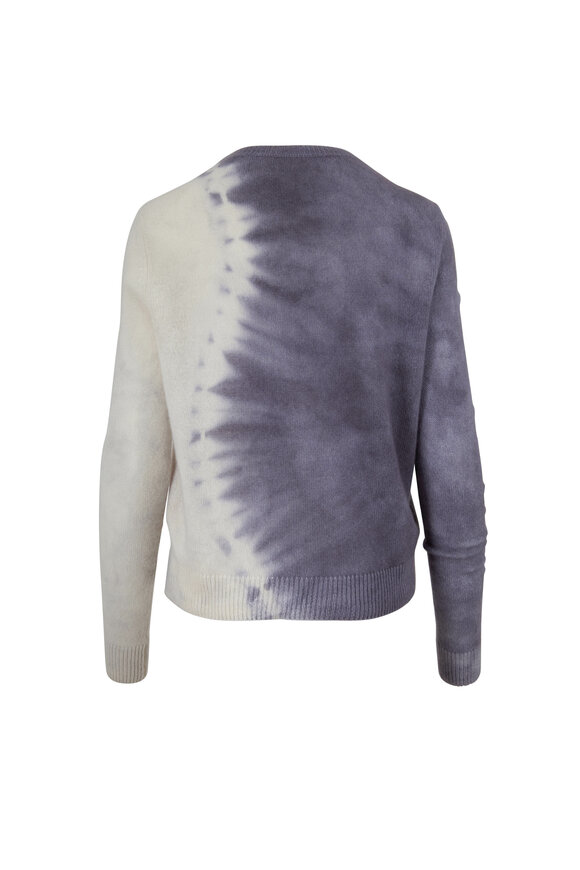 The Elder Statesman - Black & Ivory Snake Tranquility Cashmere Crewneck