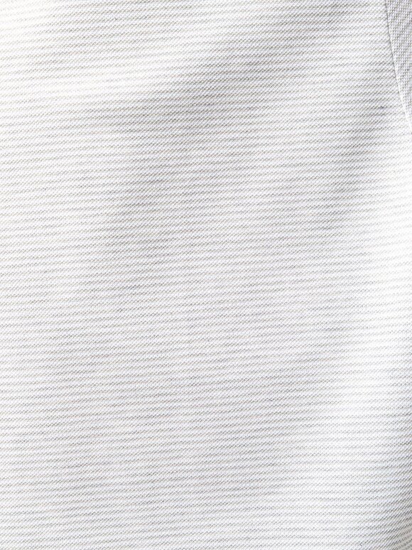 Lanvin - White & Grey Striped Piqué Polo