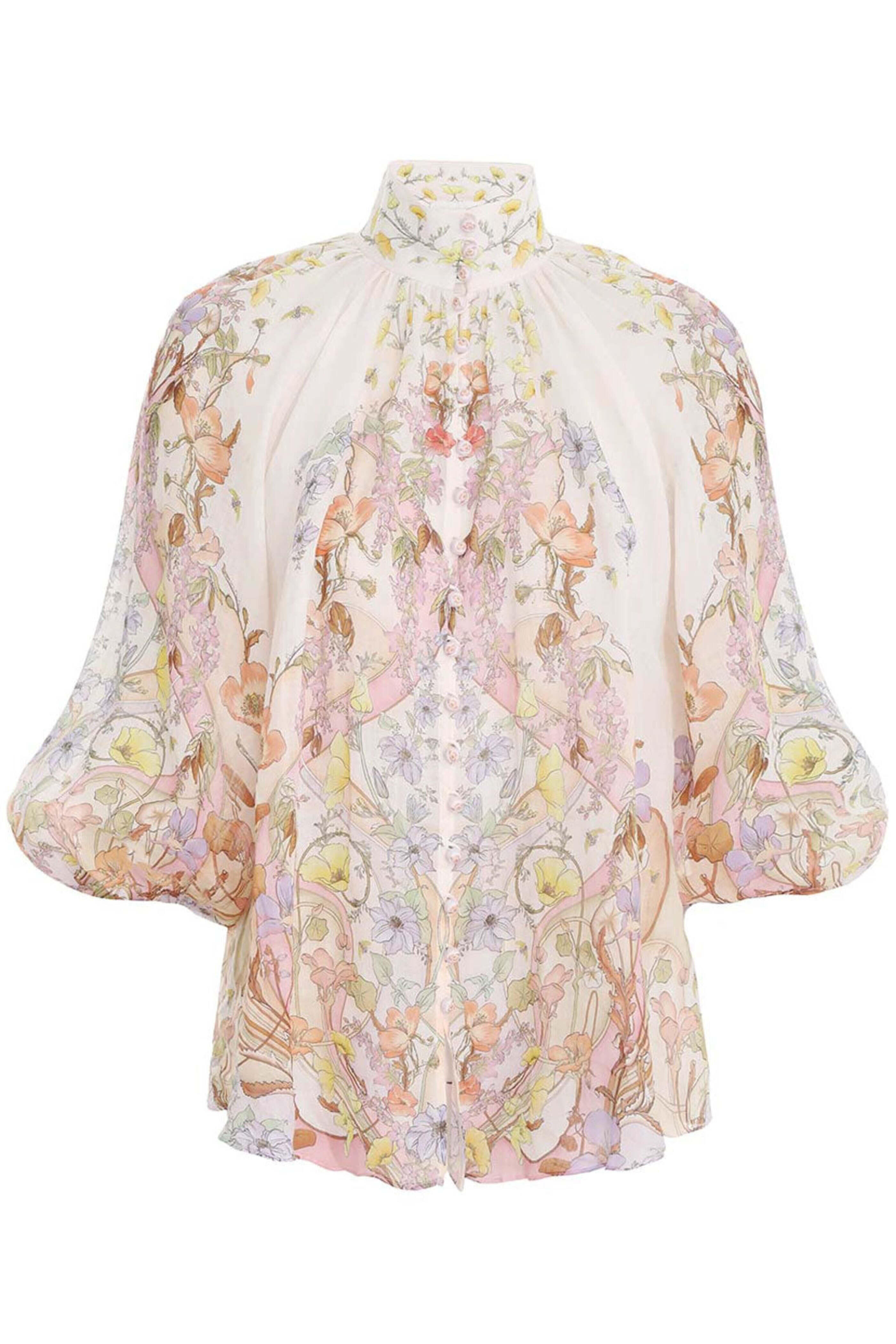 vintage(ヴィンテージ) 80'~90's all lace flower stich frill blouse 総レースのフラワー刺繍ブラウス 表記無し(Lサイズ程度) ホワイト vintage(ヴィンテージ) 80'~90's all lace flower stich frill