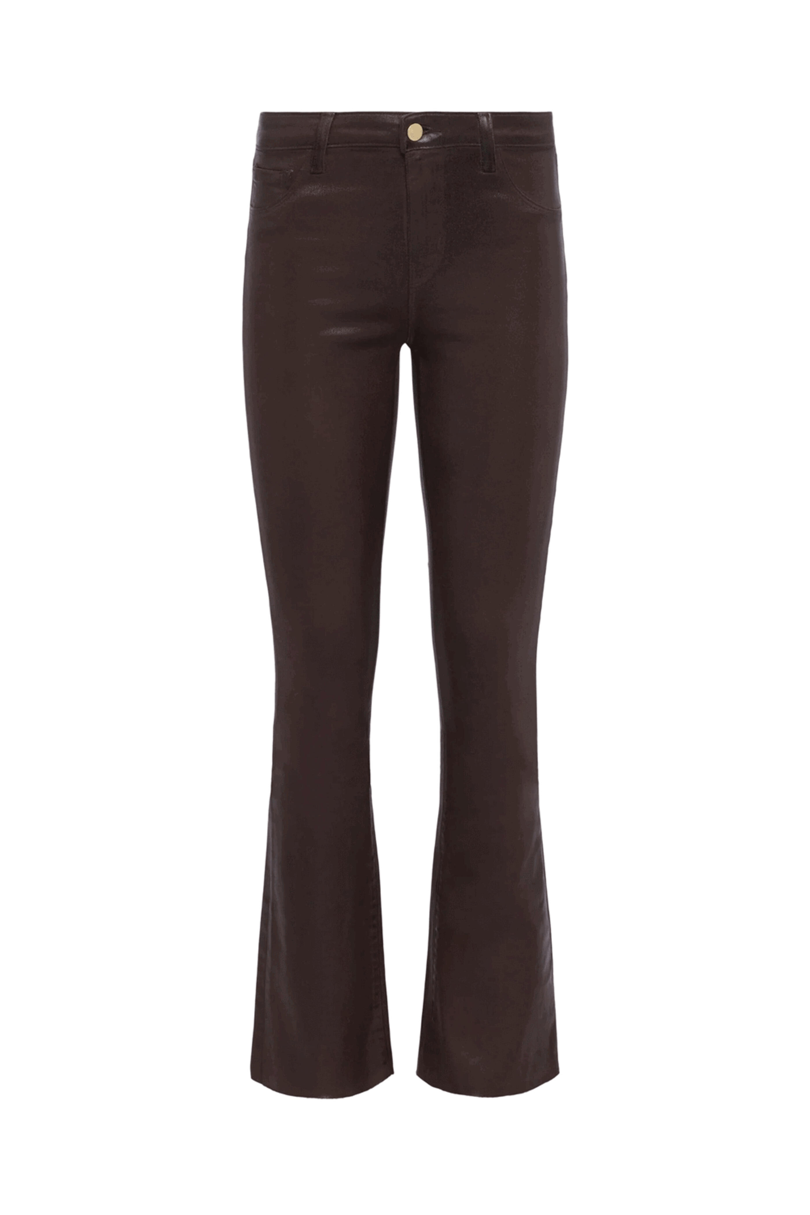L'Agence - Espresso Coated Ruth Coated Straight-Leg Jean