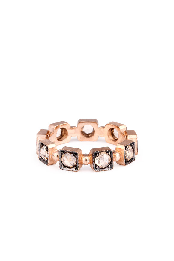 Sylva & Cie - 14K Rose Gold Champagne Diamond Ring