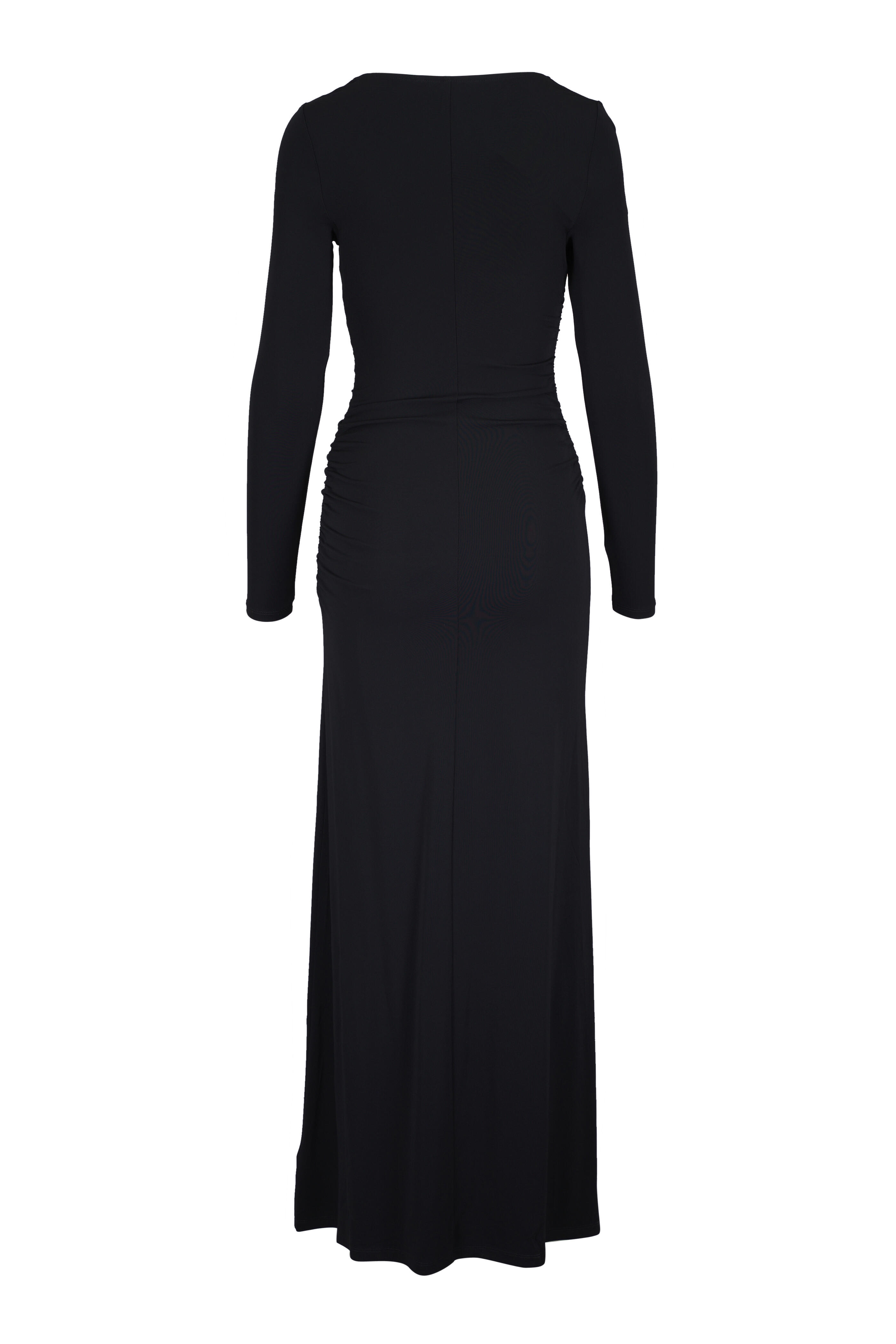 Veronica Beard - Viela Black Jersey O-Ring Maxi Dress