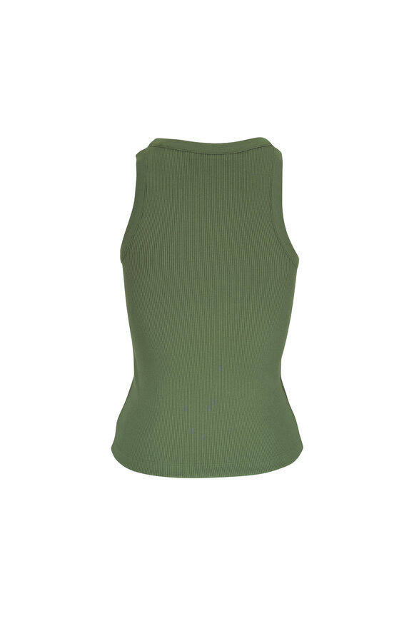 Vince Herb Ribbed Scoop Neck Tank - view 2