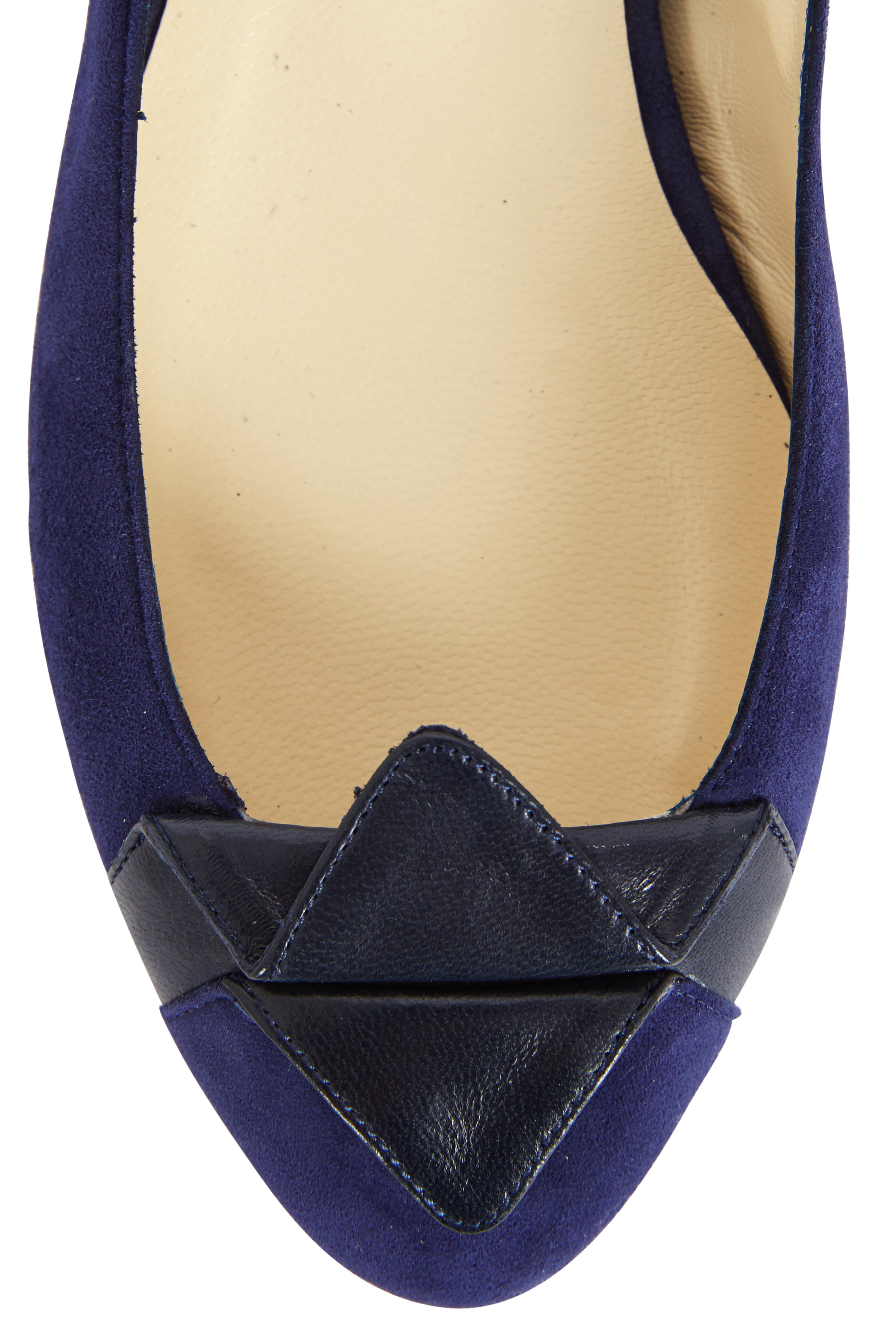 Sarah Flint - Gustavia Navy Blue Suede Ballet Flat