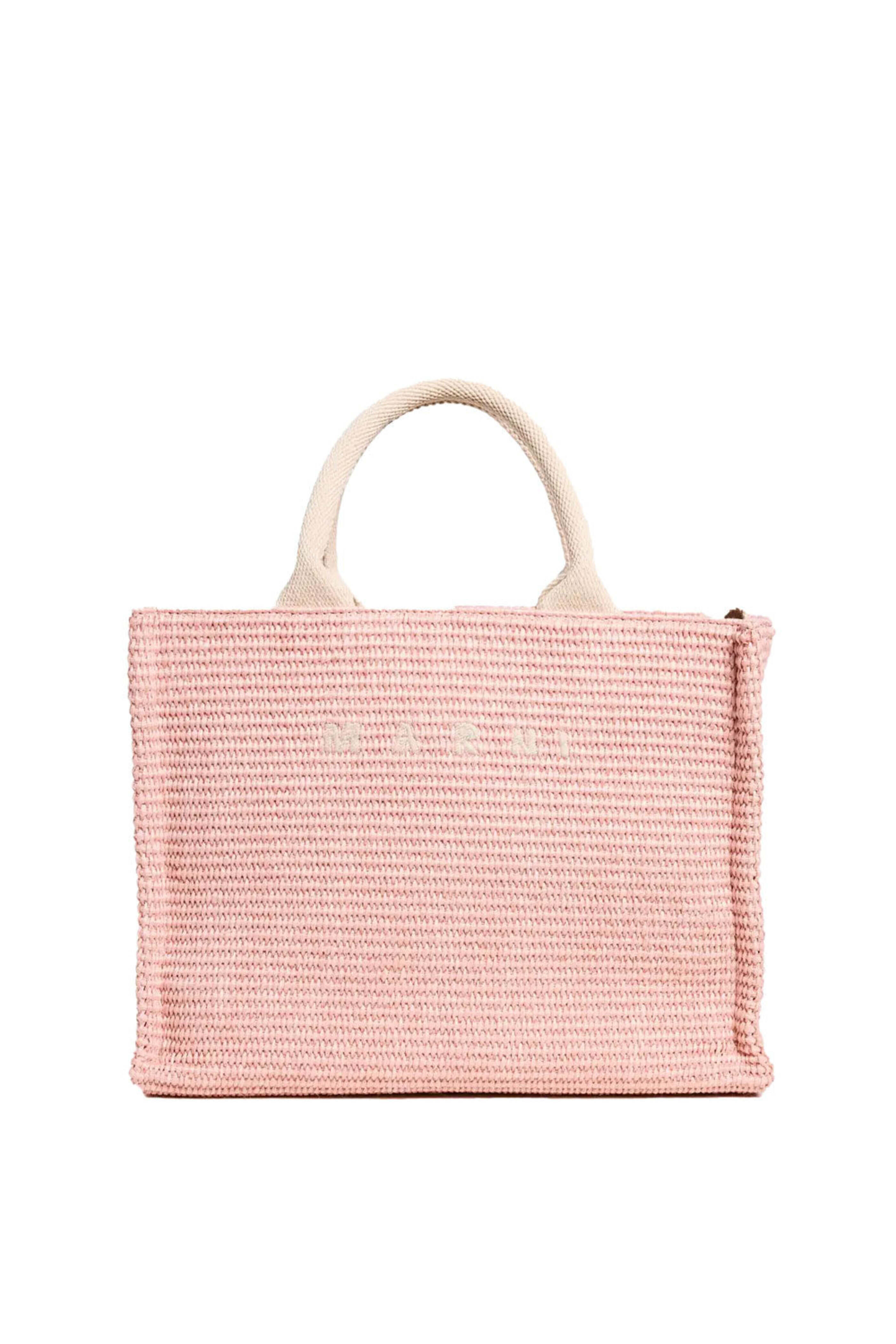 Marni - Small Raffia Tote Bag in Pink