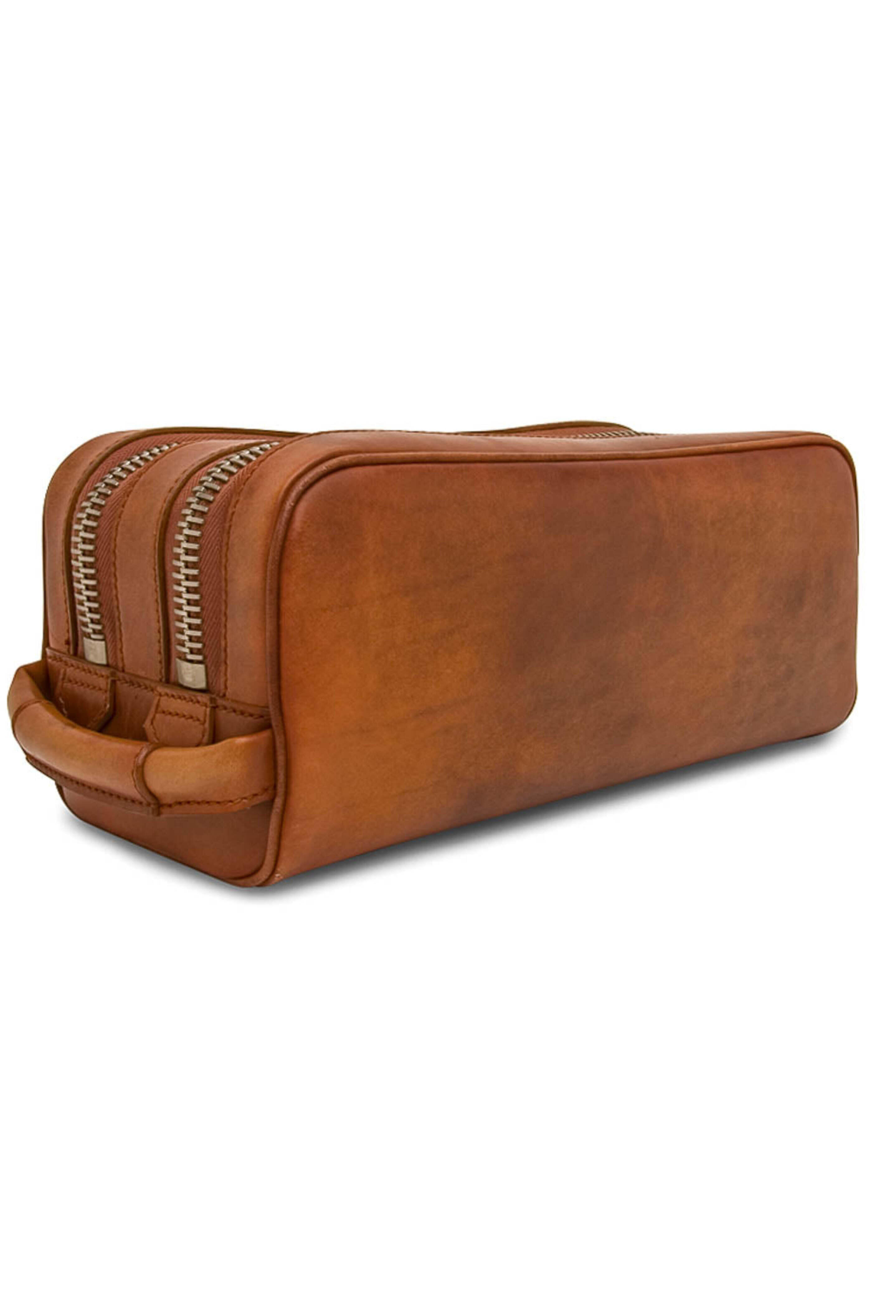 Scarpe di Bianco - Double Zip Dopp Kit in Zenzero