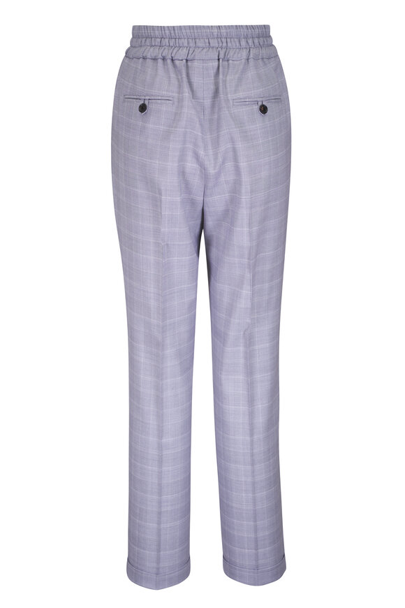 Kiton Gray Plaid Wool Jogger Pant - view 2
