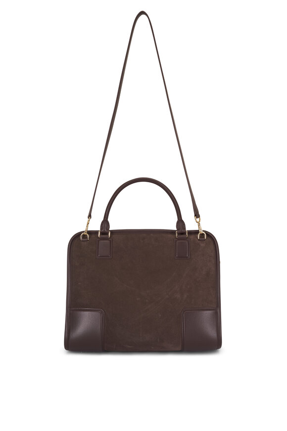 Loewe Large Amazona 180 Dark Chestnut Suede Bag - view 2