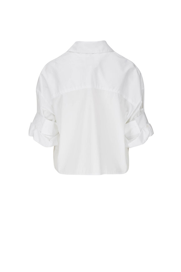 TWP - Next Ex White Cotton Button Down Blouse 