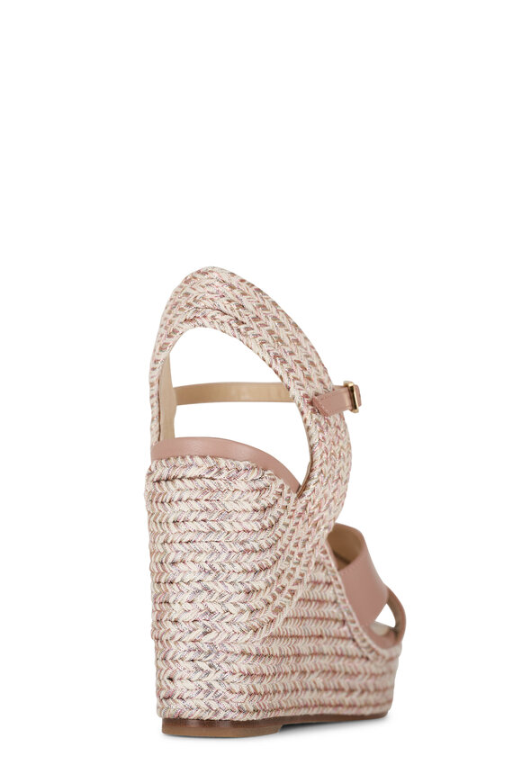 Jimmy Choo - Dellena Ballet Pink Espadrille Wedge, 100mm