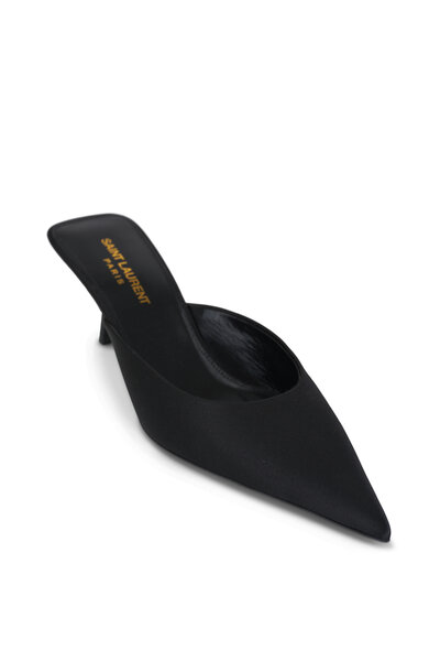 FENDI ミュール ビーズ刺繍 黒 低ヒール Fendi - Colibrì Sabot Black Mesh Embellished Mule, 55mm