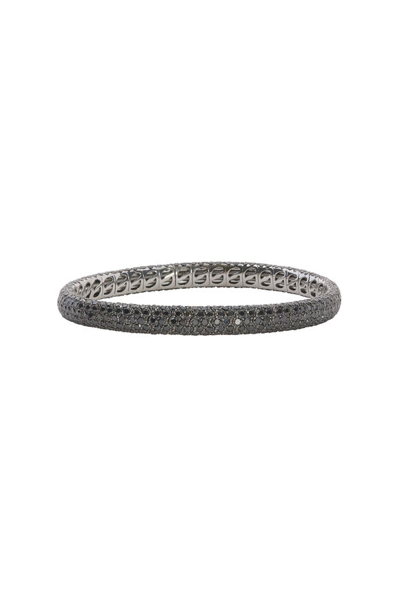 Sidney Garber - Pavé Black Diamond Smooth Stretch Bracelet