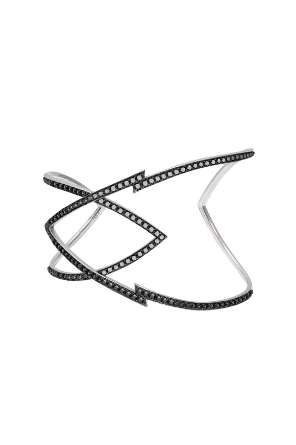 Stephen Webster - White Gold Black Diamond Bolt Cuff