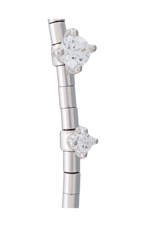 Mattia Cielo 18K White Gold Diamond Hoop Earrings - view 3
