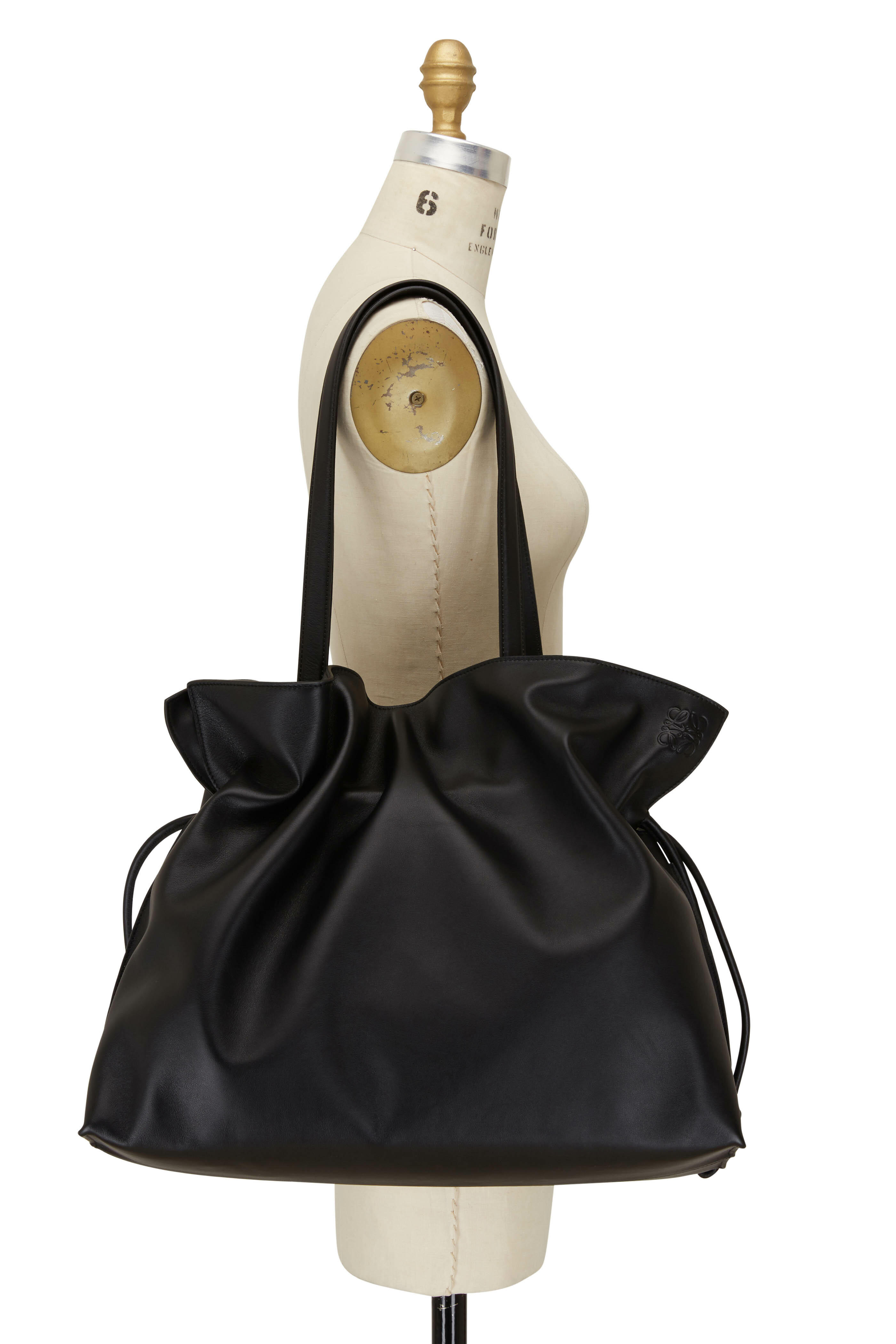 loewe large flamenco knot leather tote