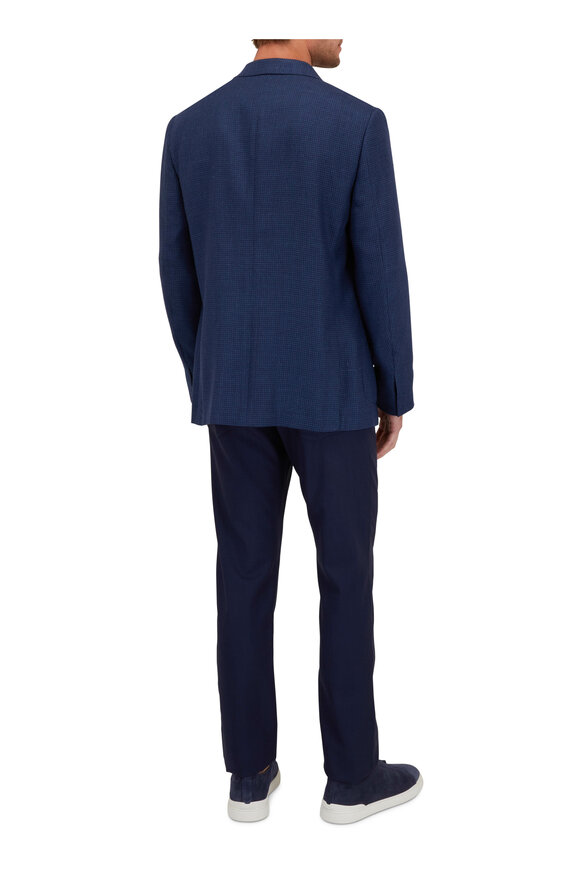 Zegna - Navy Blue Wool Five Pocket Pant 