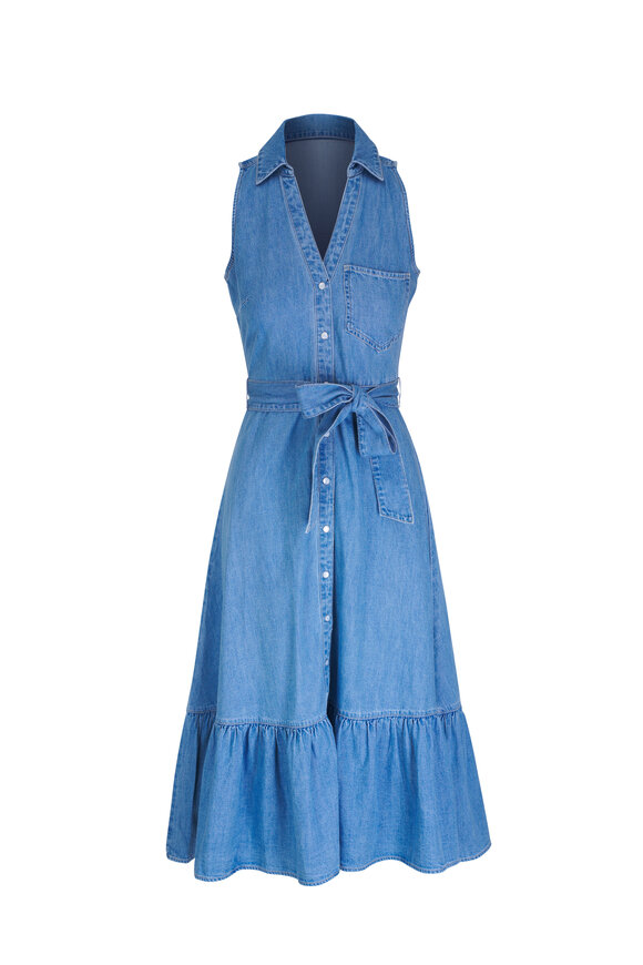 Veronica Beard Edwina Iceberg Denim Shirtdress 