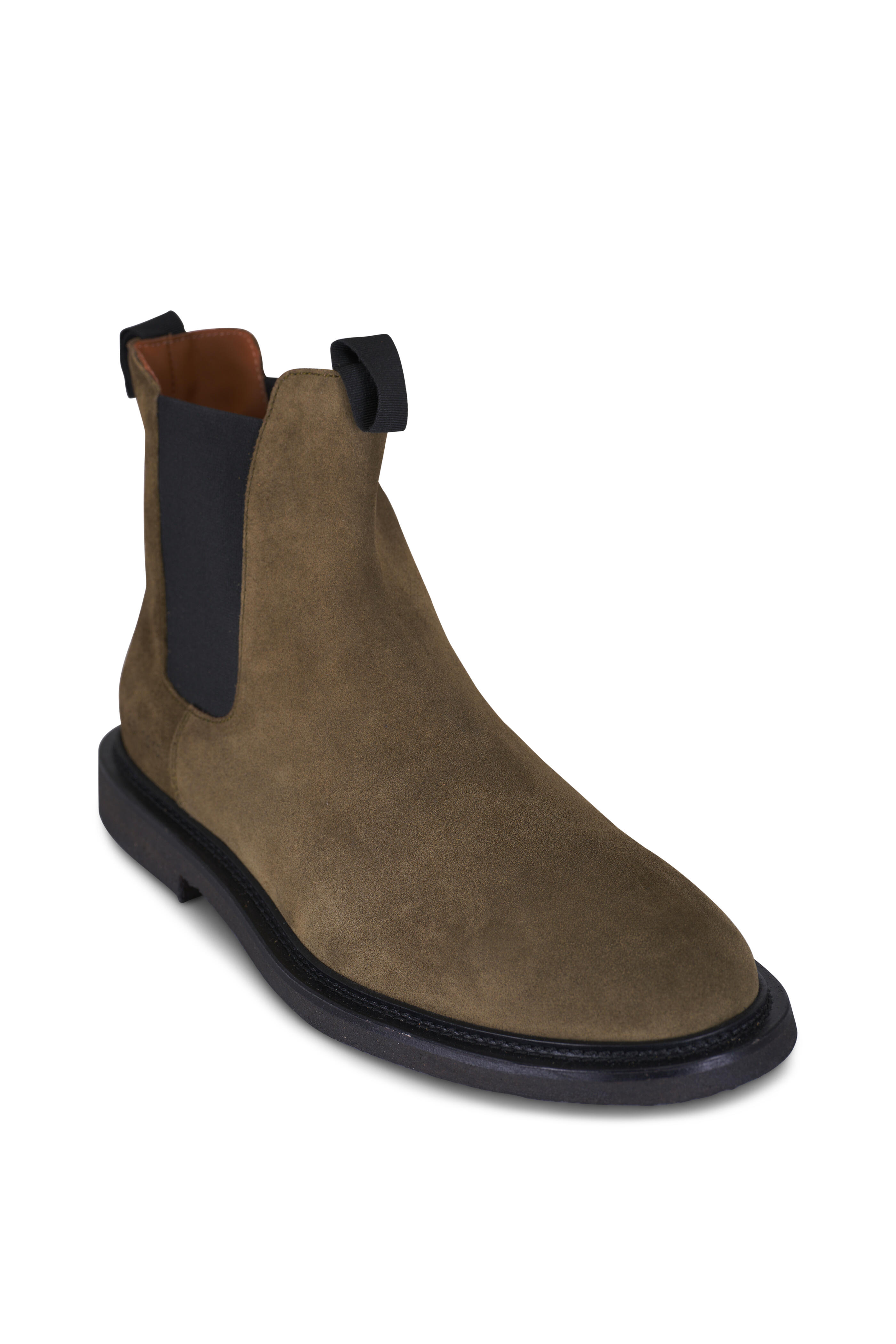 Common Projects - Olive Green Suede Chelsea Boot