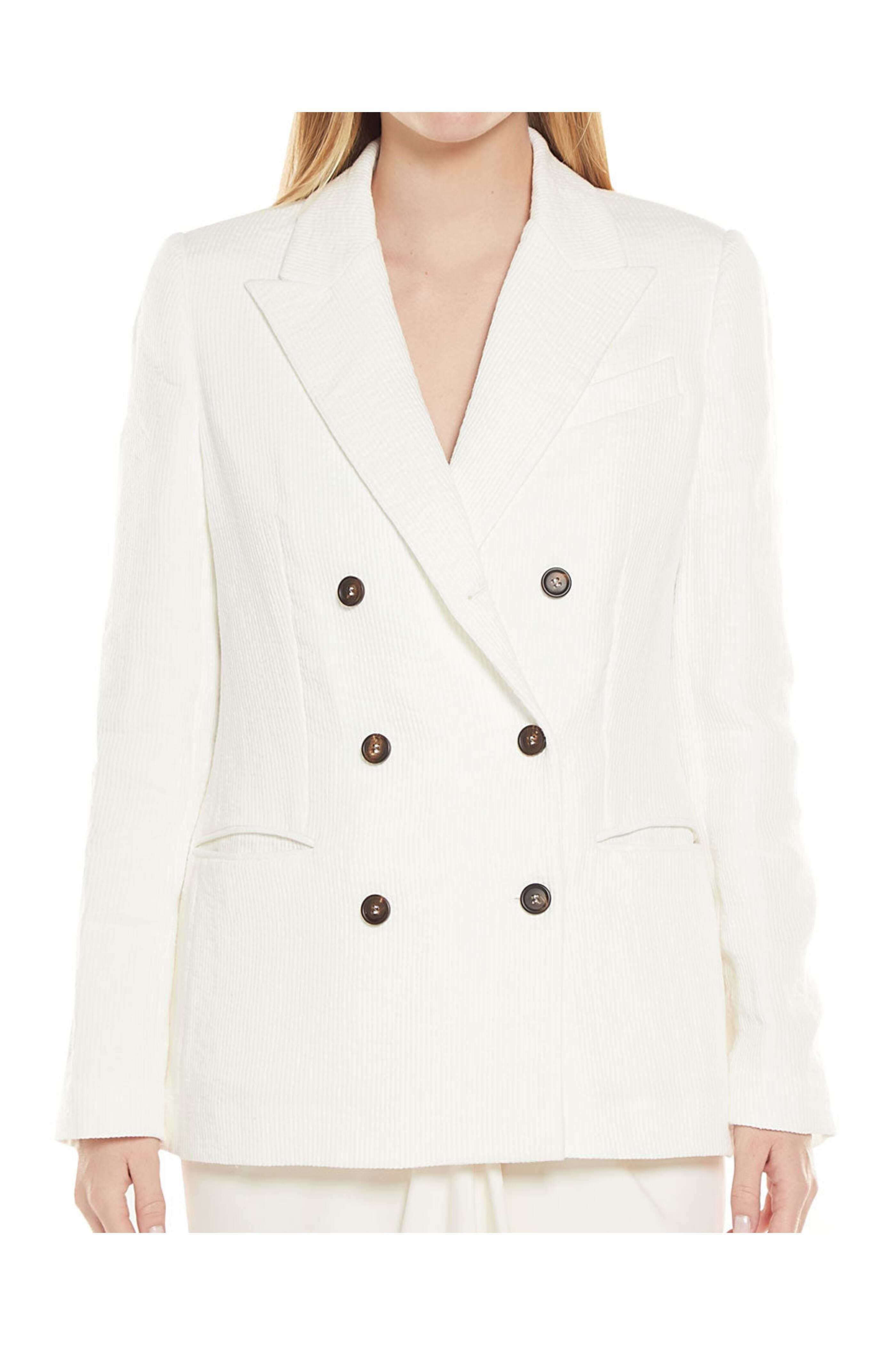 ジャケット BRUNELLO CUCINELLI Double-breasted blazer White Brunello Cucinelli - Buttercream Double Breasted Blazer