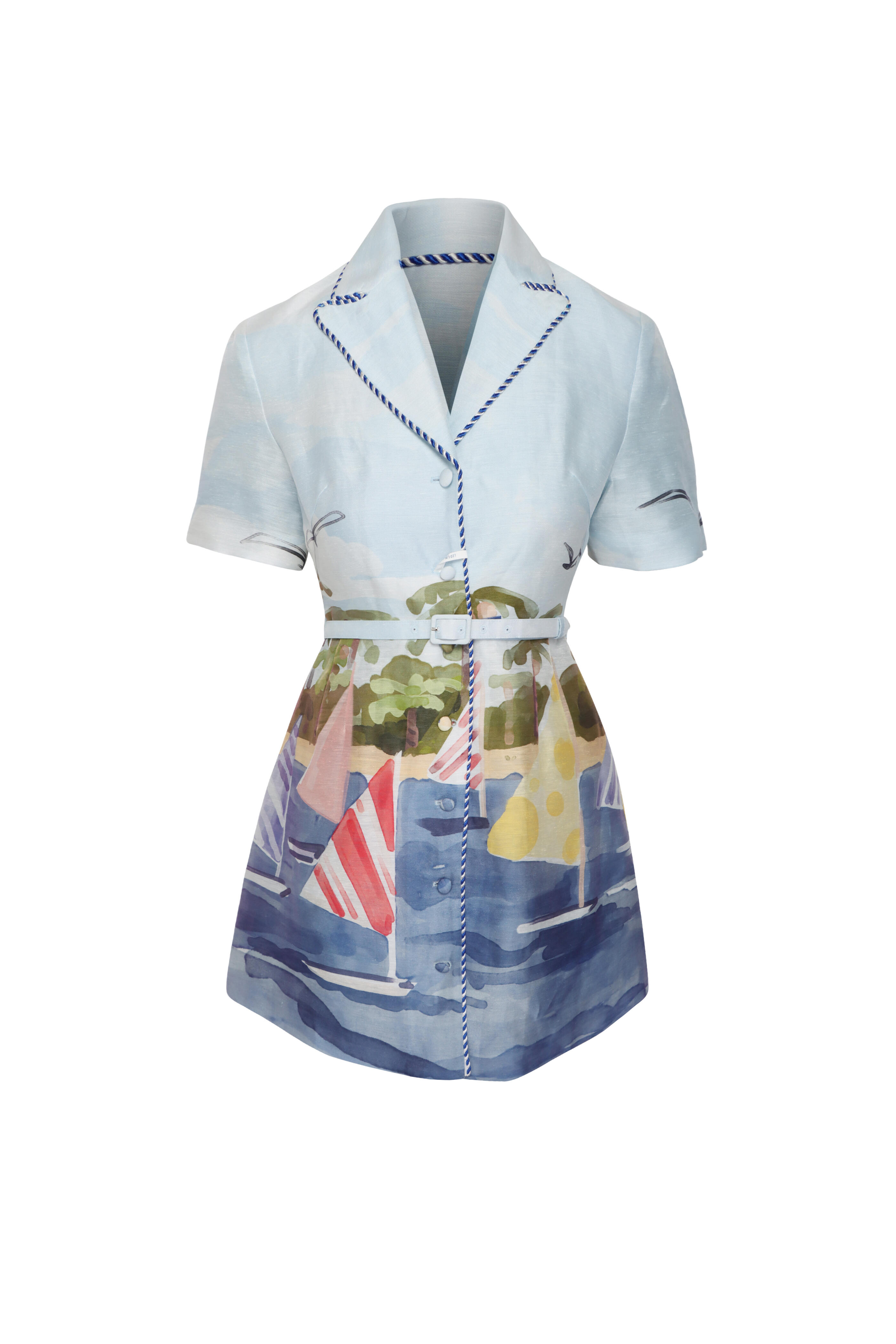 Leo Lin - Brigitte Nautical Print Mini Dress