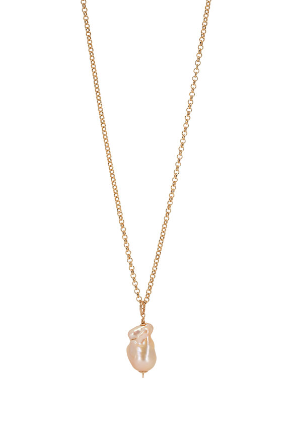 Cristina V. - Baroque Pearl Pendant Necklace 