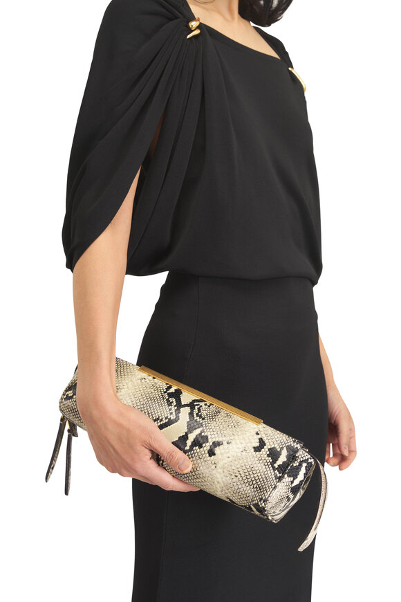 Khaite Donna Embossed Leather Clutch - view 2