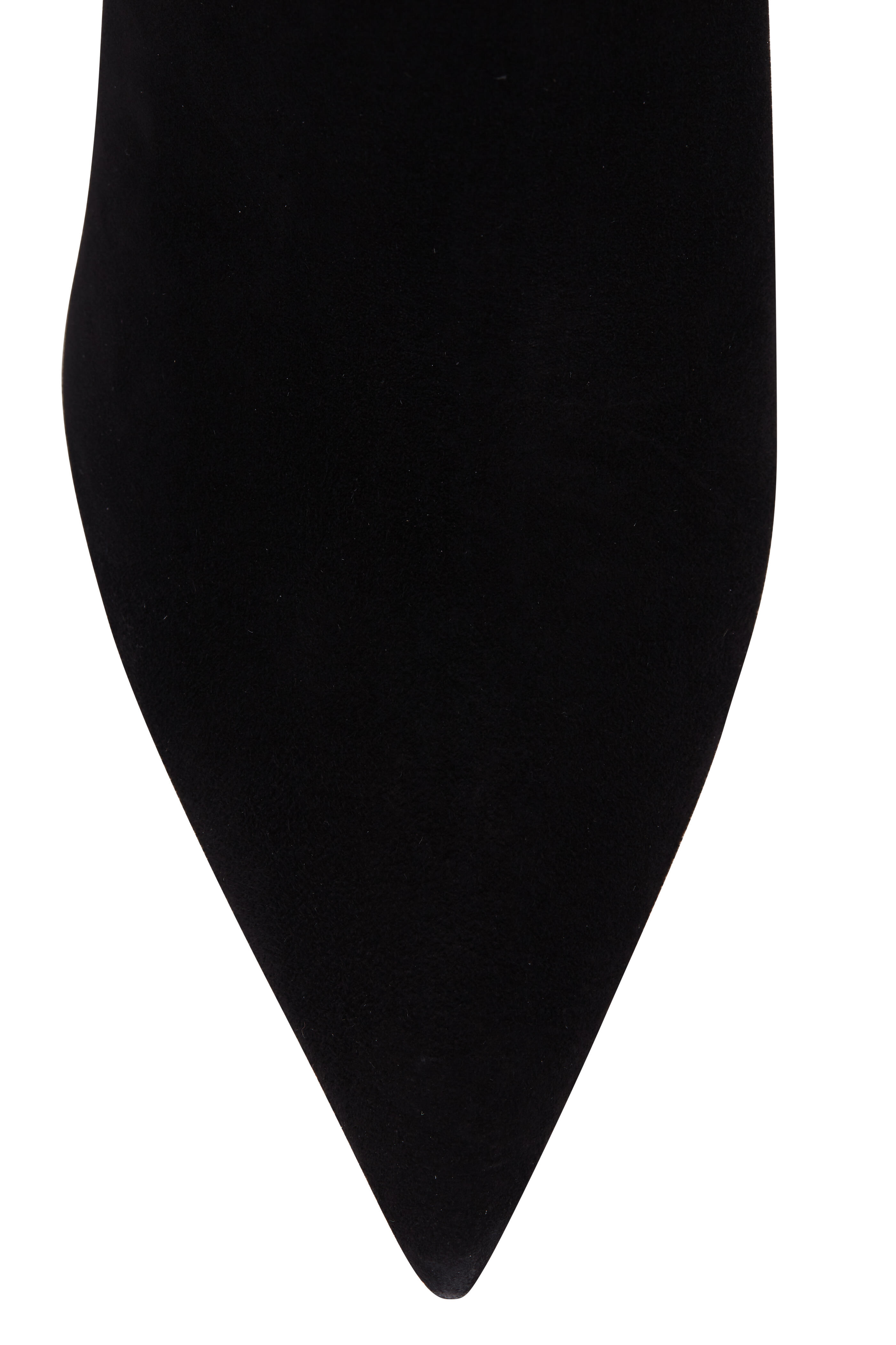 Prada - Black Suede Sculpted Heel Ankle Boot, 65mm