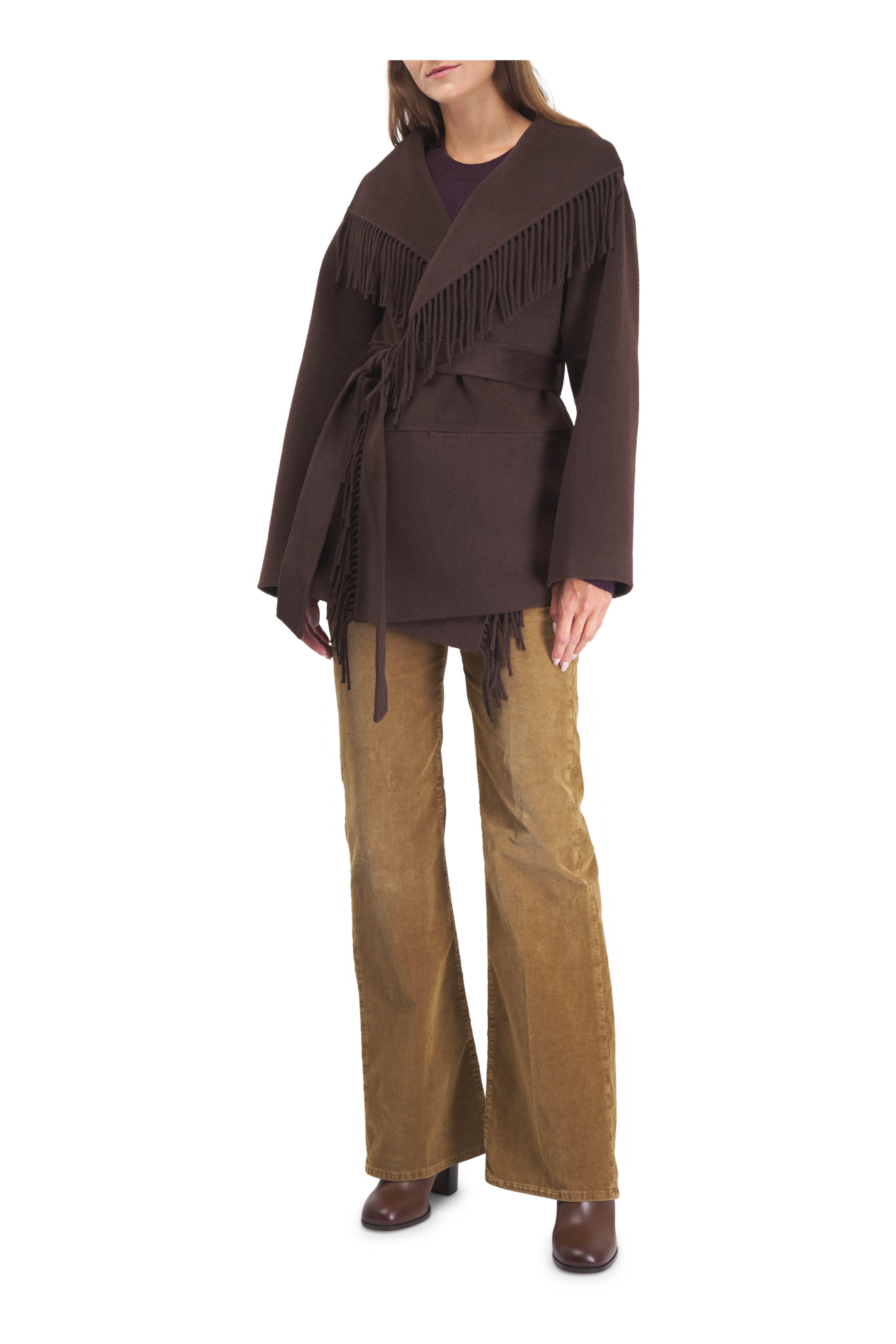 Simkhai - Rowen Chocolate Fringe Jacket