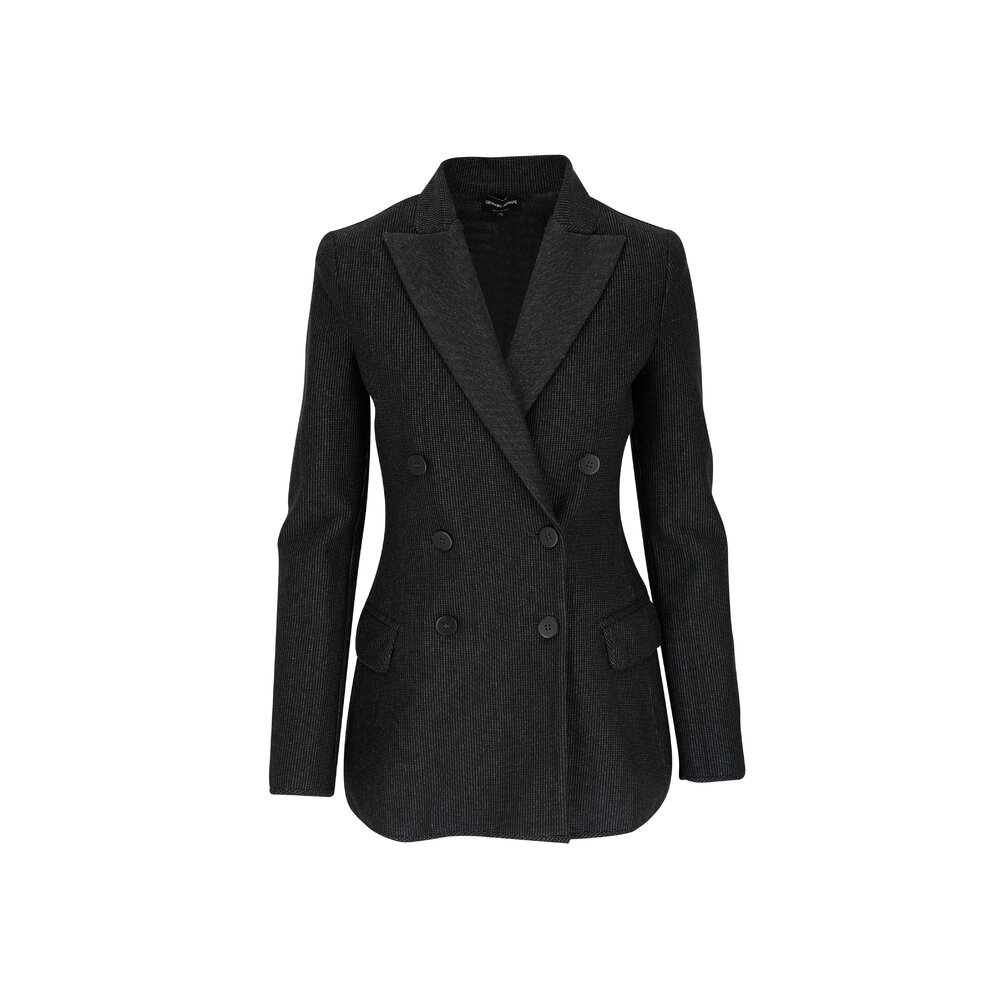 Giorgio Armani - Black Fantasia Double Breasted Blazer
