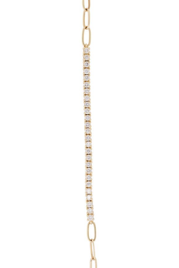 Kai Linz 14k Yellow Gold Diamond Link Bracelet - view 2
