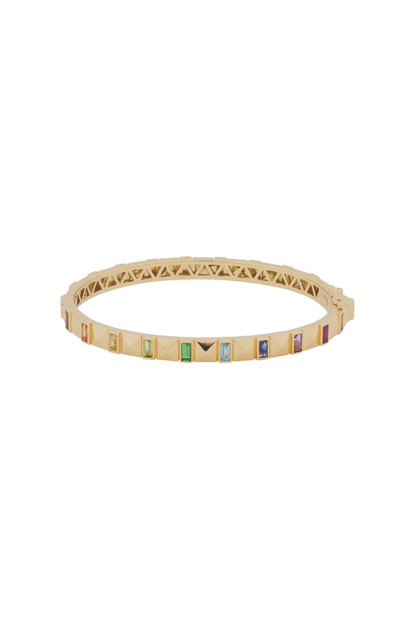 Harwell Godfrey Rainbow Pyramid Stud Bangle Bracelet