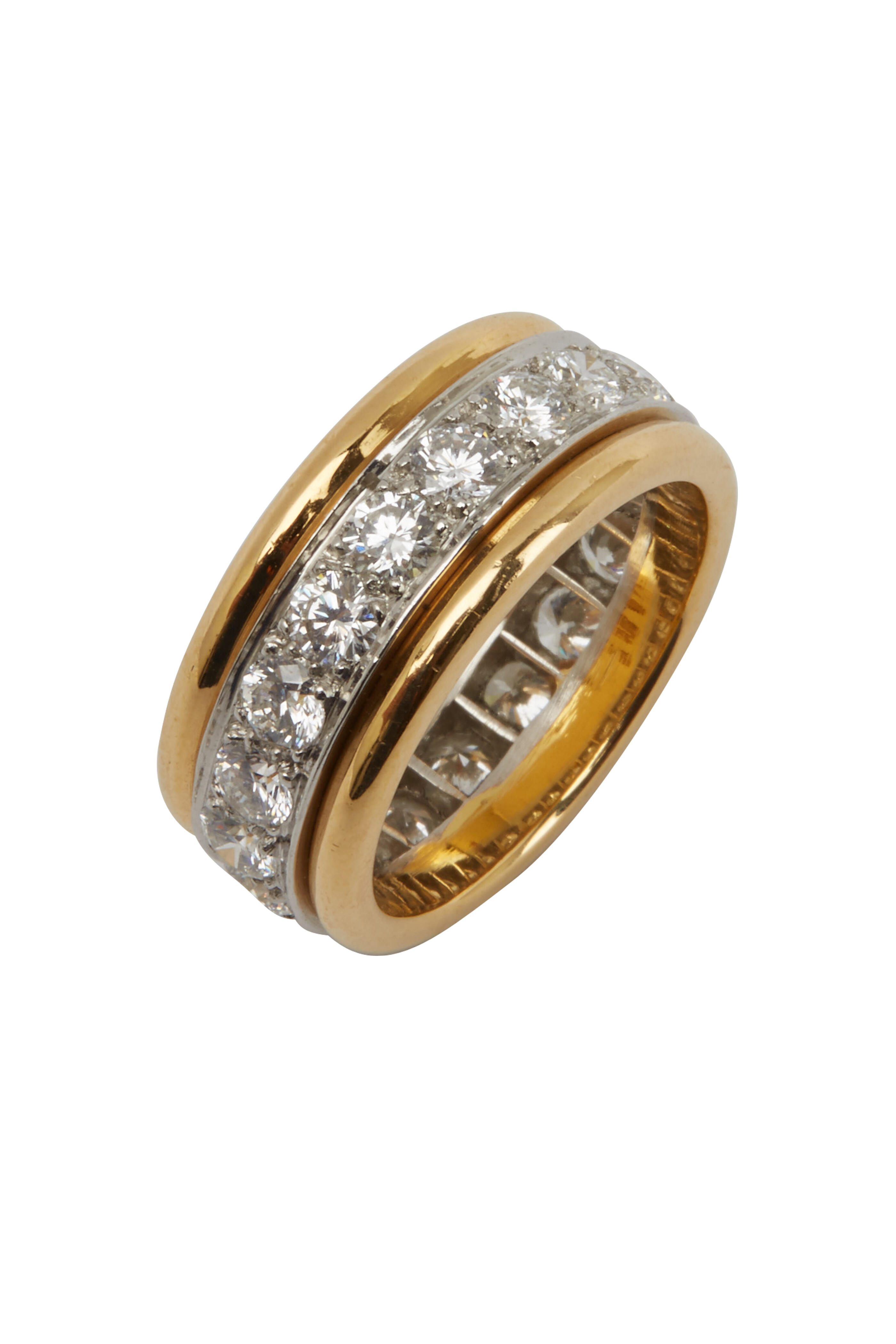 Oscar Heyman - Yellow Gold & Platinum White Diamond Guard Ring