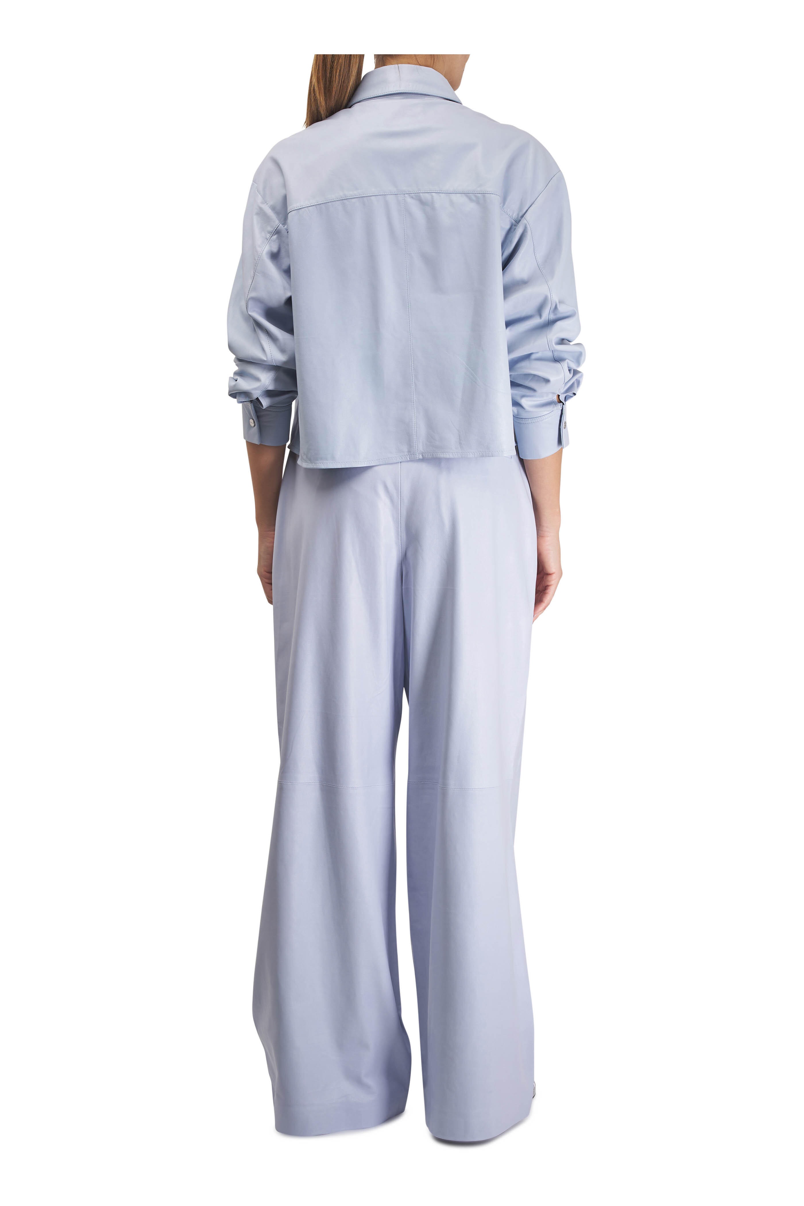TWP - Avery Light Blue Leather Pant