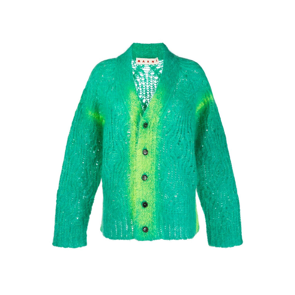 MARNI 24AW HANDSTICH CARDIGAN ダメージ加工 SALE】MARNI（マルニ）コットンダメージニットカーディガン