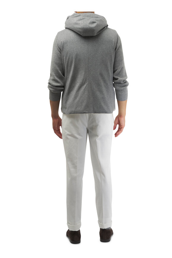 Brunello Cucinelli - Gray Cashmere Ribbed Henley