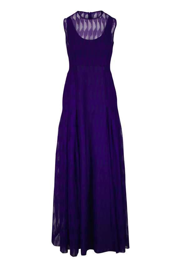 Akris Purple Sleeveless High Plains Gown - view 1