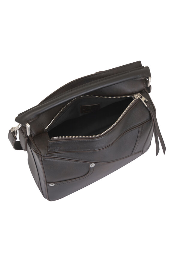 Loewe Small Panta Puzzle Vintage Brown Leather Bag - view 5