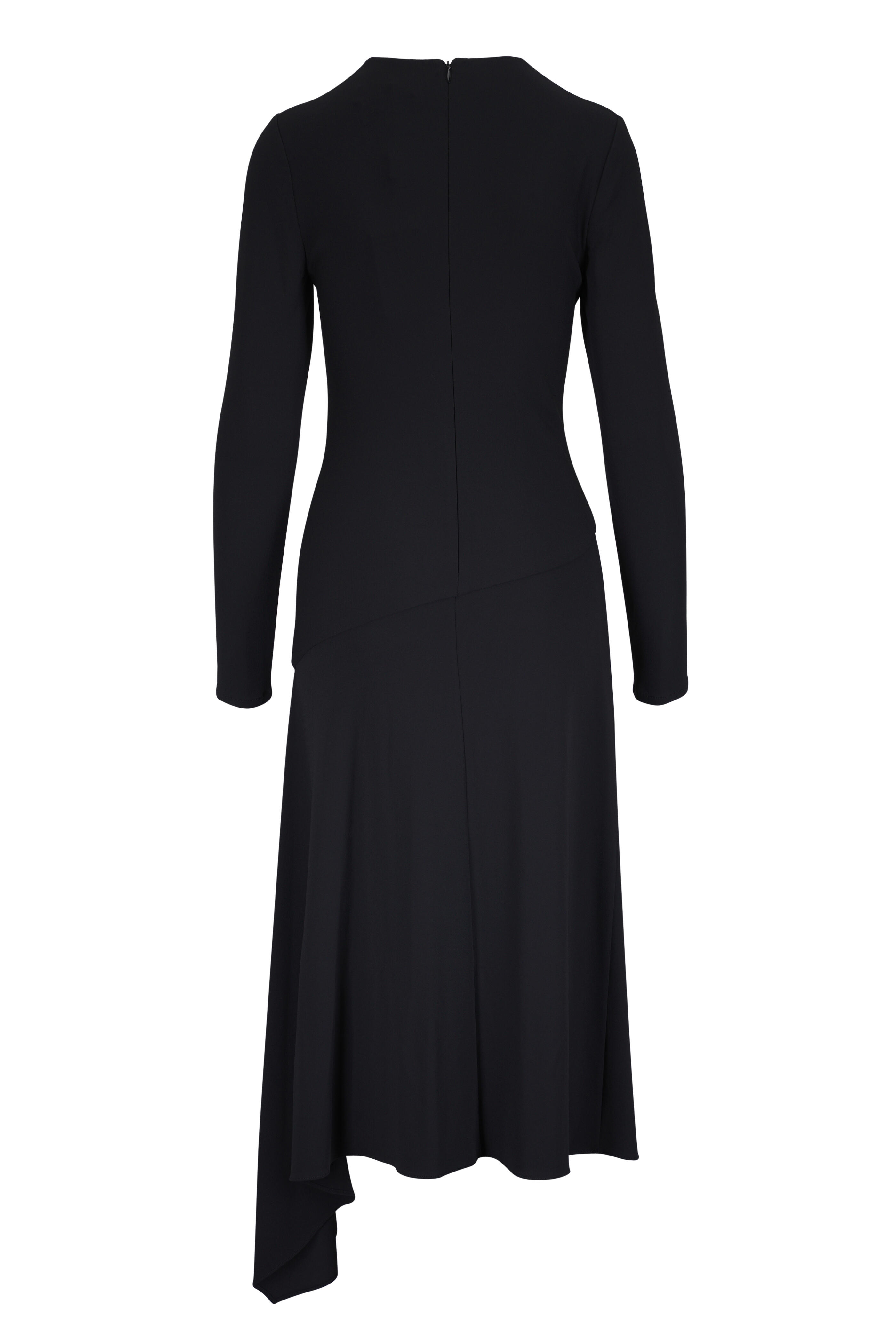 Michael Kors Collection - Black Stretch Matte Jersey Asymmetric Dress - view 4