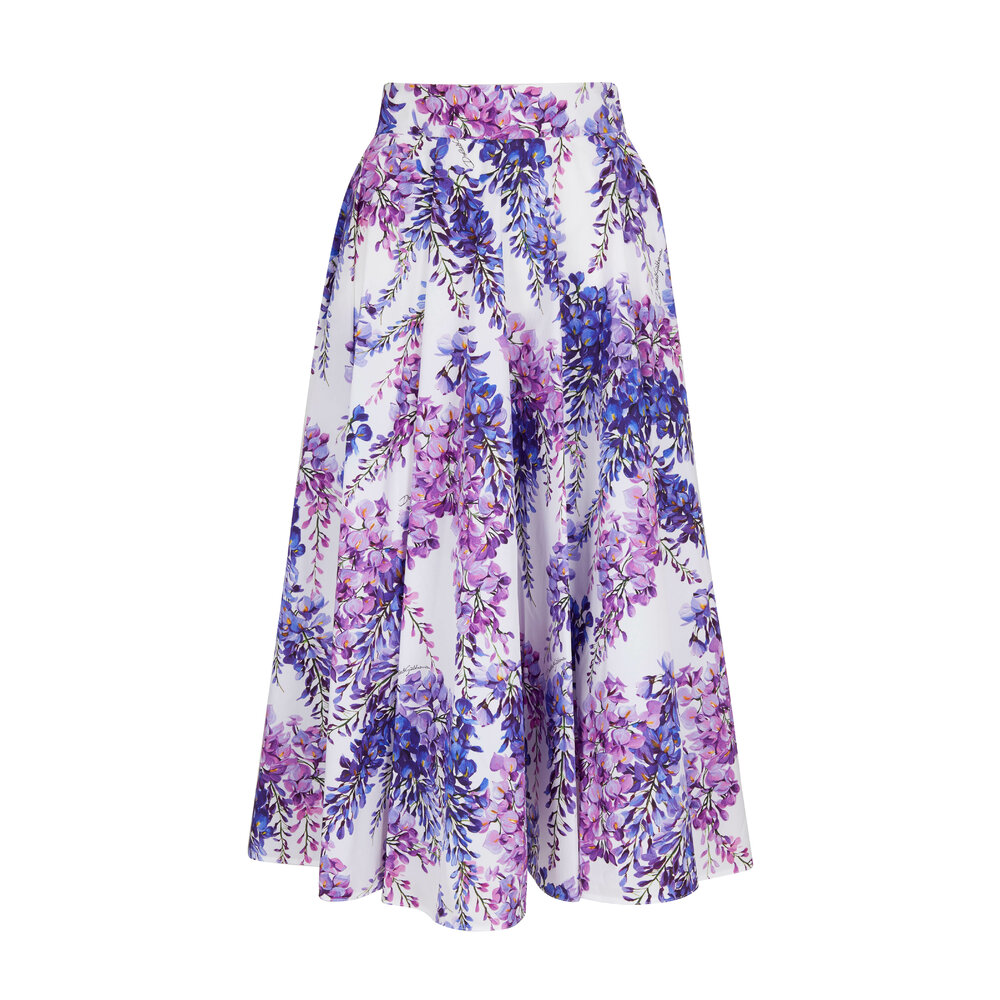 ミニスカート DOLCE  GABBANA Women Mini Skirts F4CB1T HH5EQI23TN Purple Majolica-print poplin short skirt in Multicolor for Women