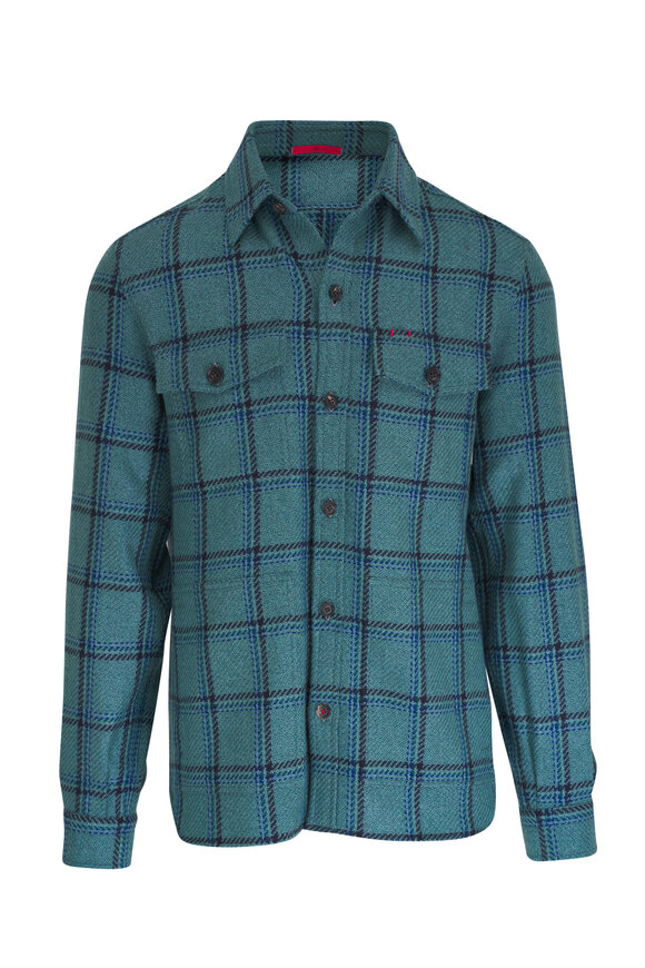 Isaia - Top China Knit Slate Overshirt