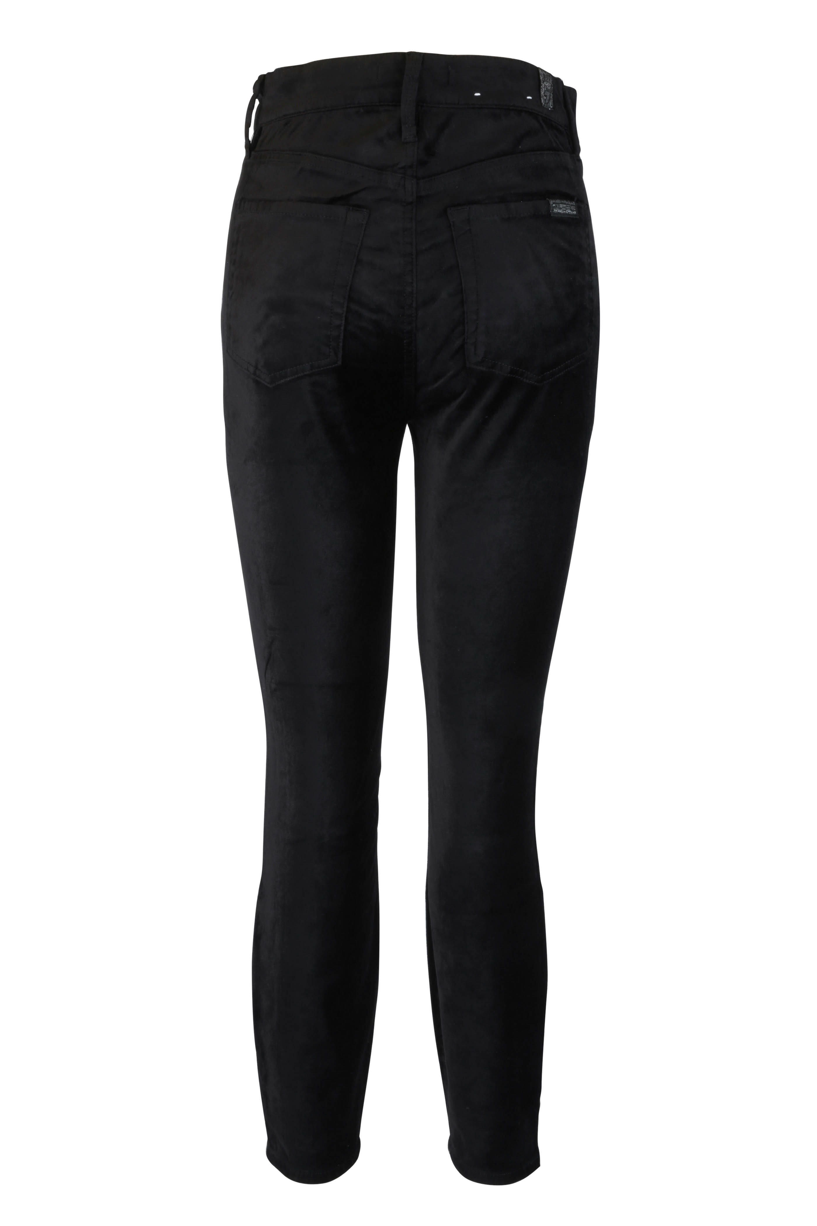 7 For All Mankind - Black Velvet Skinny Five Pocket Jean