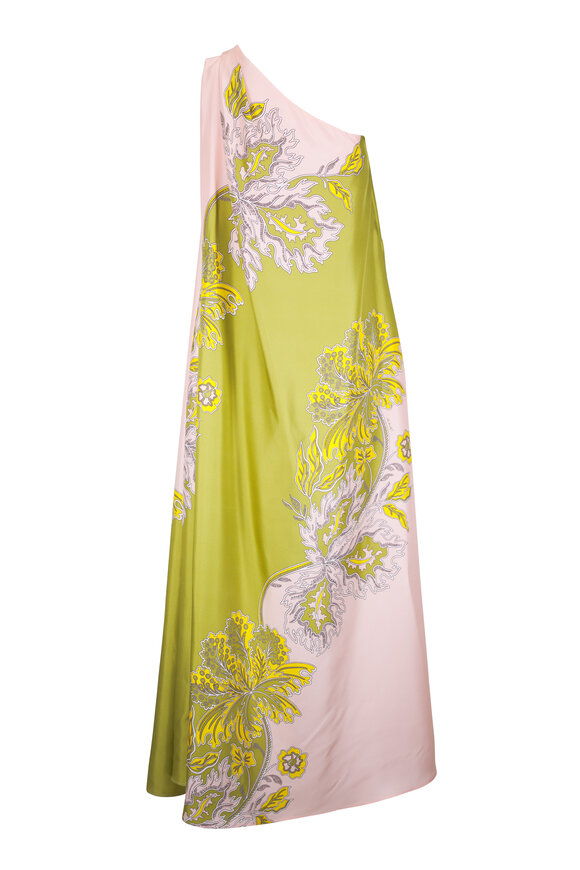 La DoubleJ Roy Swathe Placée Pink Silk Twill Dress - view 2