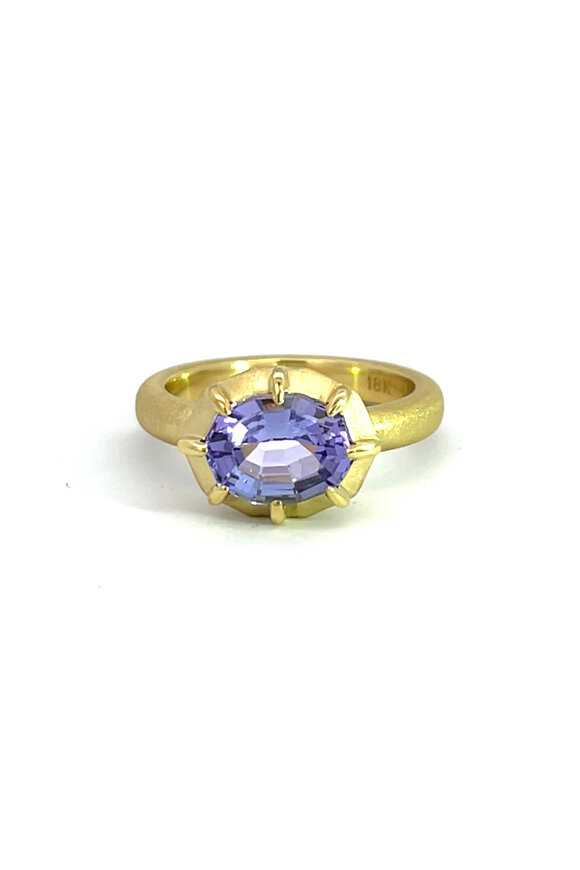 Lauren K 18k Yellow Gold Tanzanite Griffen Ring