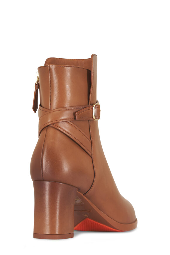 Santoni Andy Tan Leather Short Boot, 65mm - view 4