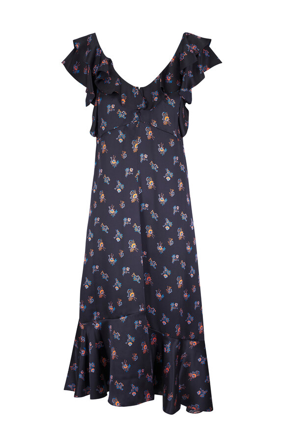 Dorothee Schumacher Navy Shiny Daydream Dress
