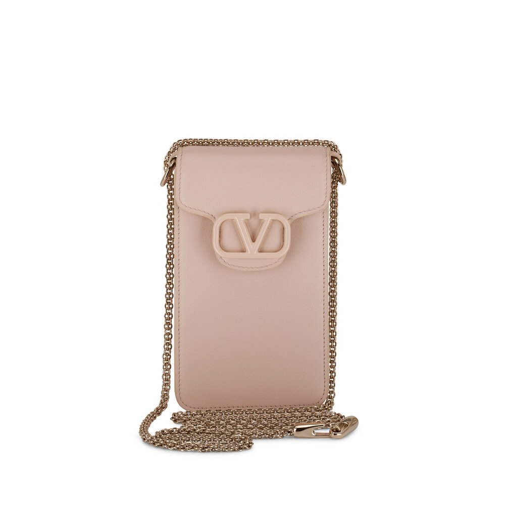 Valentino Garavani - Loco Rose Cannelle Leather Crossbody Phone Case