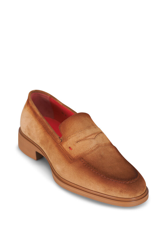 Santoni Easy Sand Suede Loafer