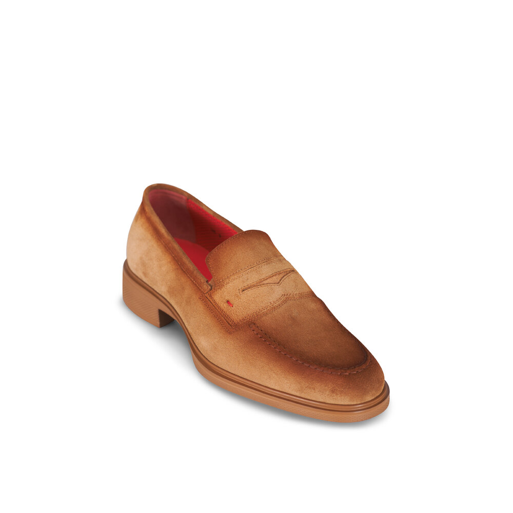ローファー・オックスフォード SANTONI BROWN SUEDE LOAFERS uploading-1417763.jpg