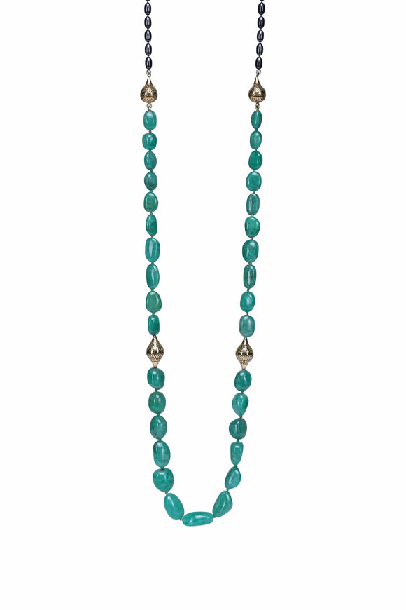 Ray Griffiths Emerald Beaded Necklace