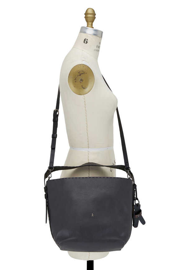 Henry Beguelin - Margherita Anthracite Leather Medium Shoulder Bag